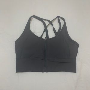 Balance Athletica black zip up sports bra